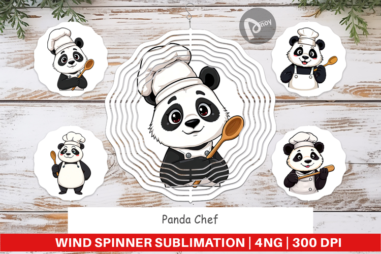 Wind Spinner Chef Panda