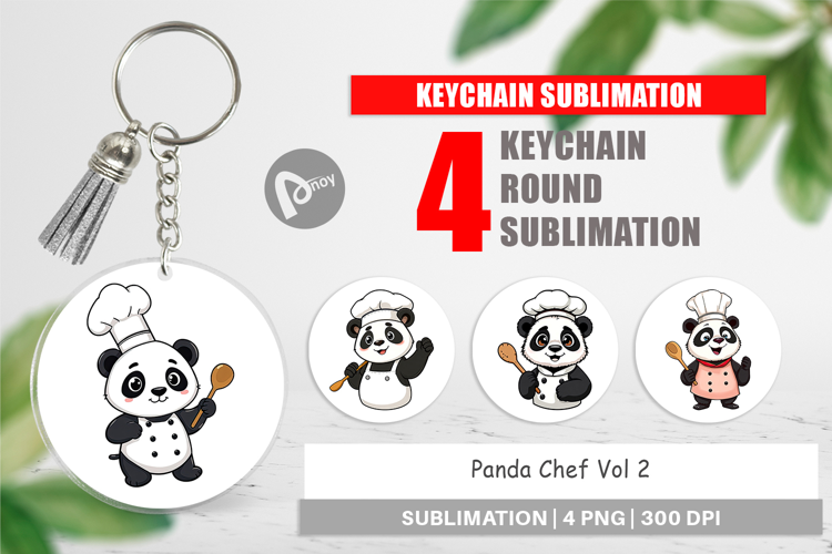 Keychain Chef Panda