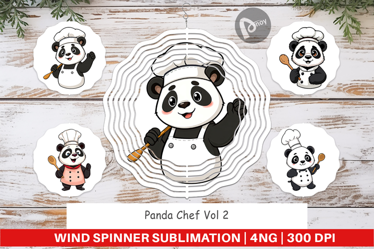 Wind Spinner Chef Panda