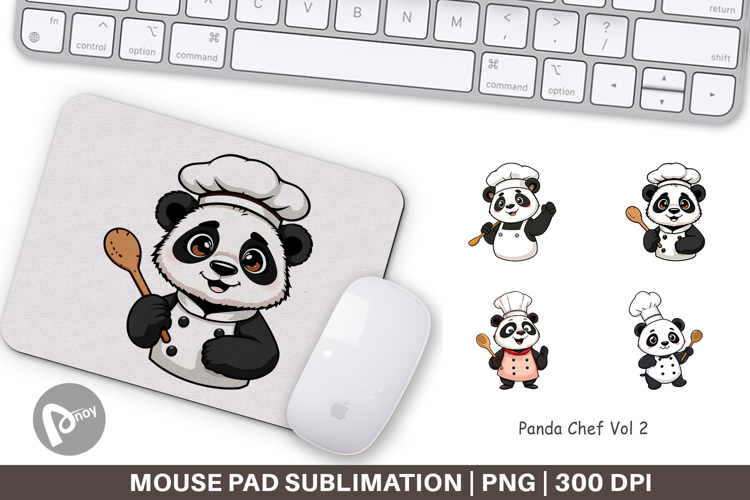 Mouse Pad Chef Panda
