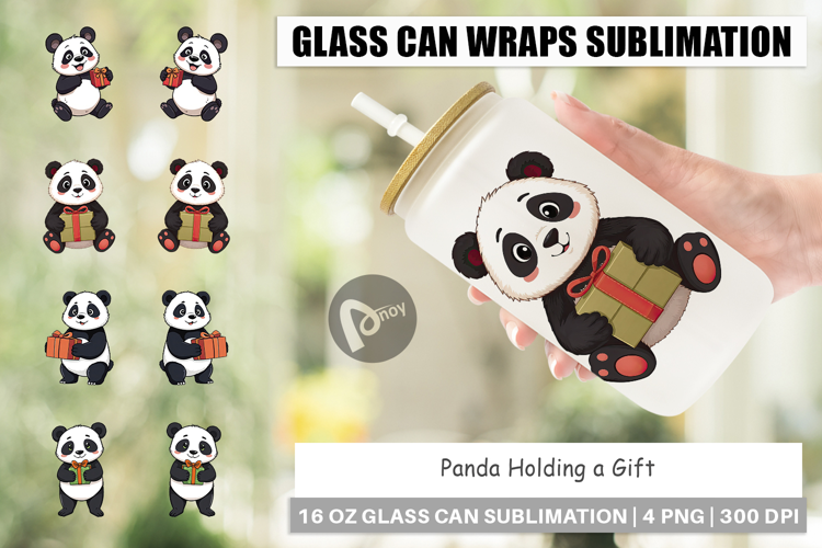 Glass Can Gift Panda