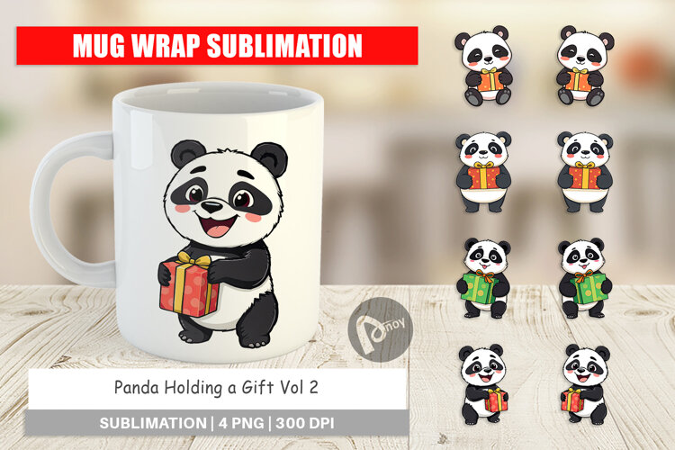 Mug Wrap Gift Panda example image 1