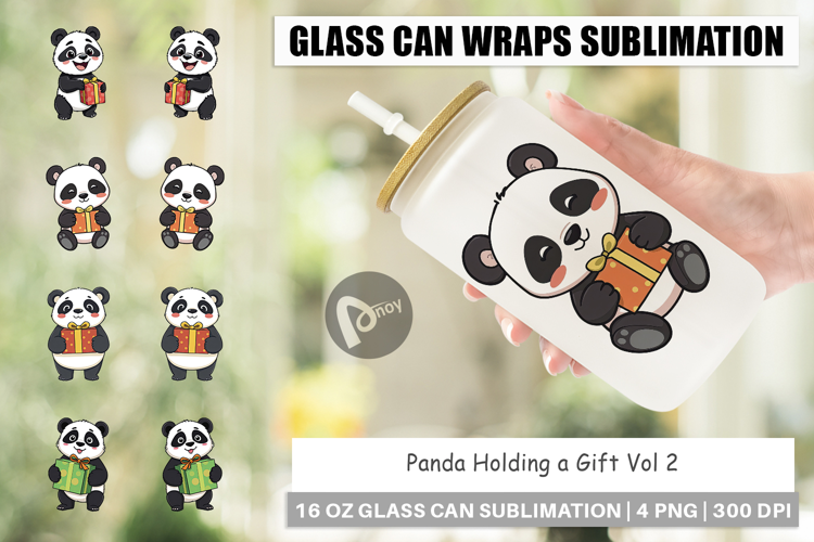Glass Can Gift Panda