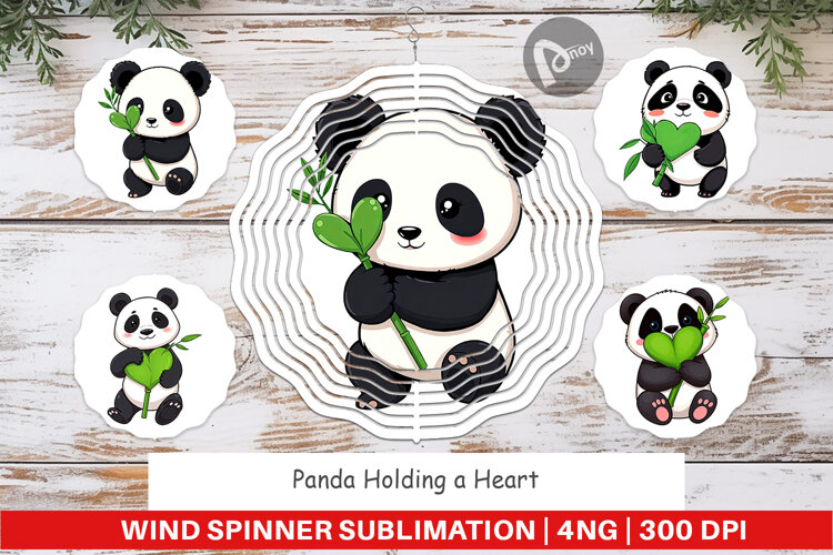 Wind Spinner Love Panda example image 1