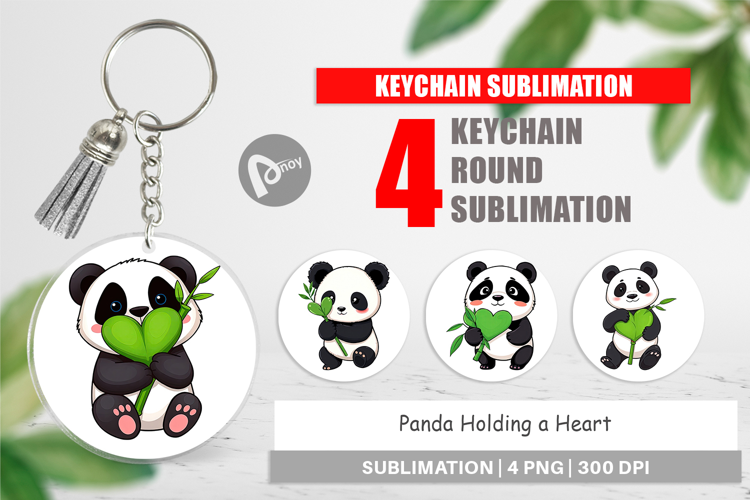 Keychain Love Panda