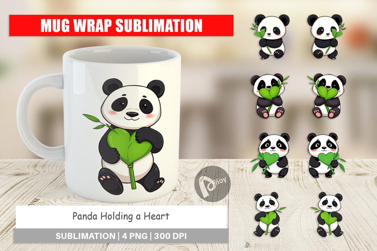 Mug Wrap Love Panda