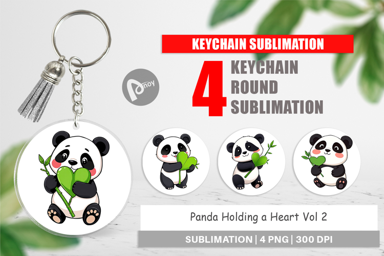 Keychain Love Panda