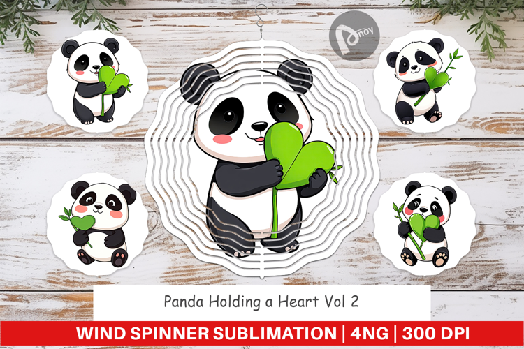 Wind Spinner Love Panda