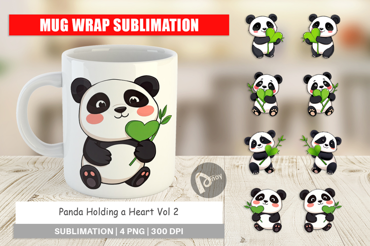 Mug Wrap Love Panda