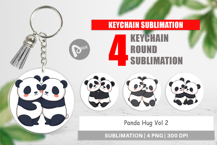 Keychain Hugging Panda