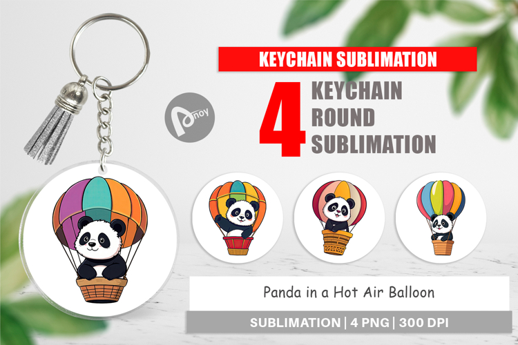 Keychain Balloon Panda