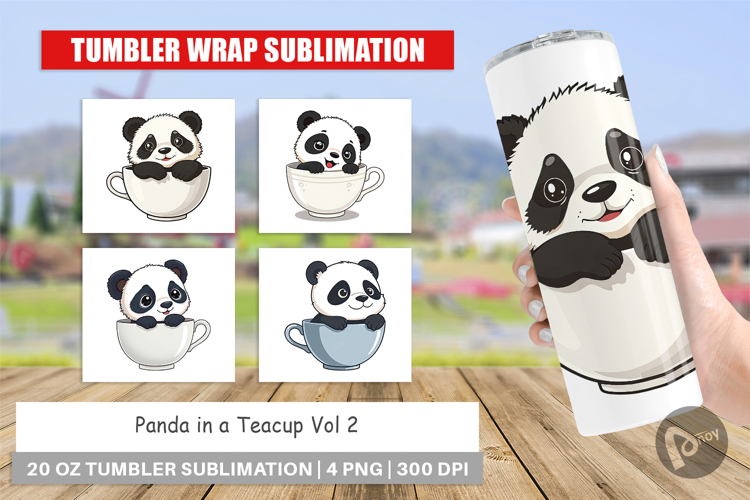Tumbler Teacup Panda
