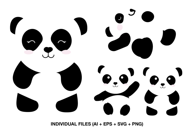 Cute Panda Clipart for Kids Crafts