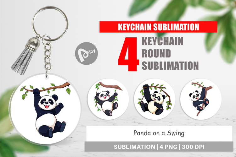 Keychain Swing Panda