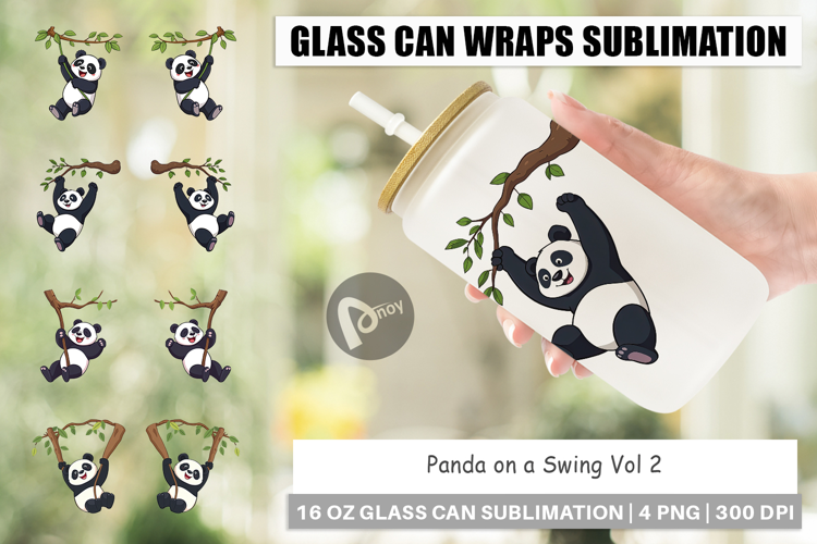 Glass Can Swing Panda