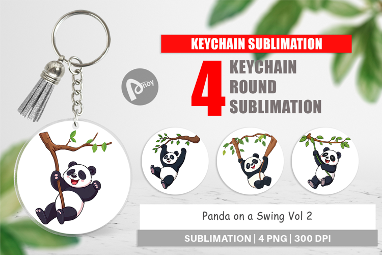 Keychain Swing Panda