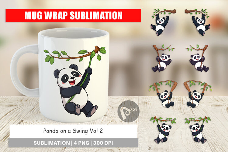 Mug Wrap Swing Panda example image 1