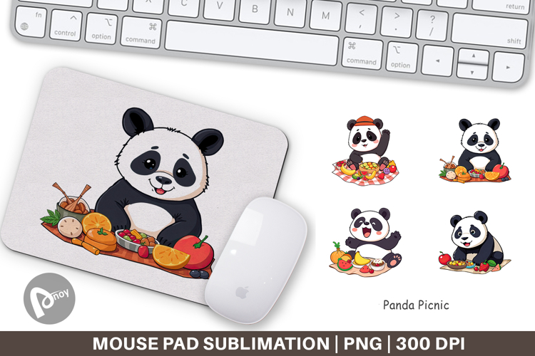 Mouse Pad Picnic Panda