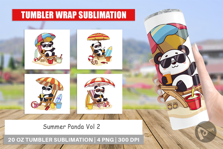 Tumbler Summer Panda