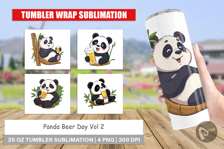 Tumbler Panda Beer Day