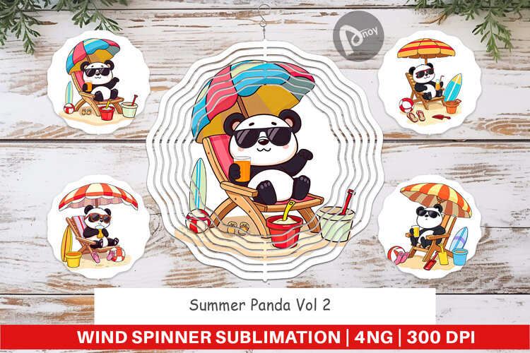Wind Spinner Summer Panda example image 1