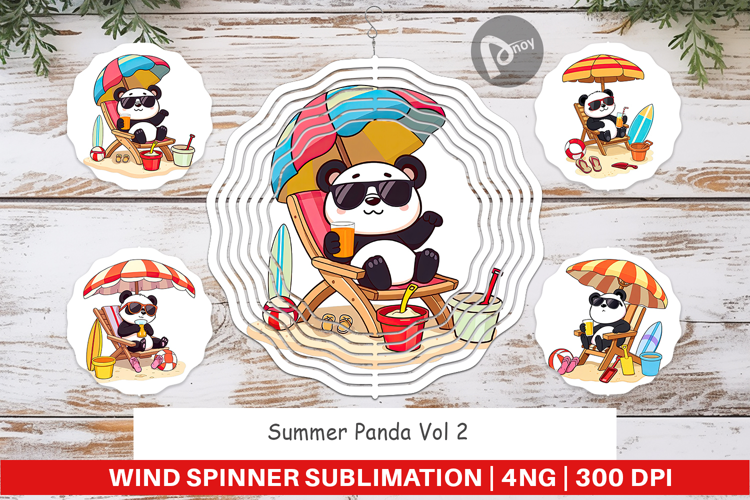 Wind Spinner Summer Panda