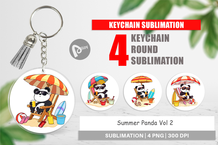 Keychain Summer Panda