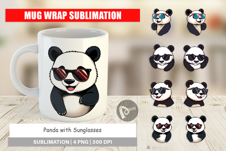 Mug Wrap Cool Panda