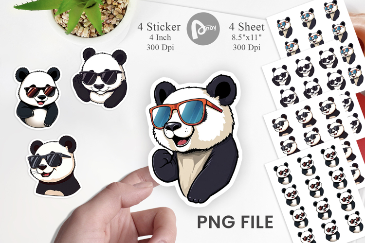 Cool Panda Sticker