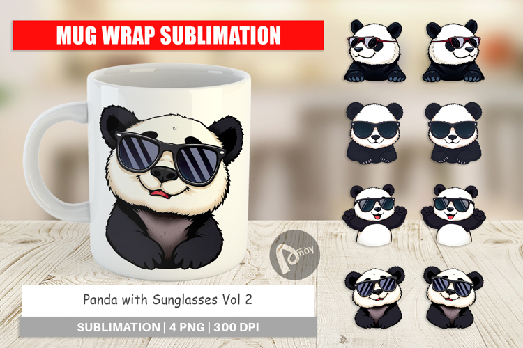 Mug Wrap Cool Panda