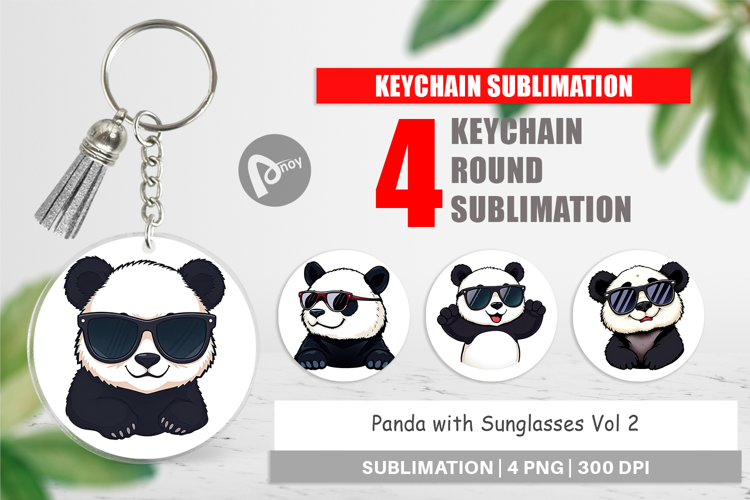 Keychain Cool Panda