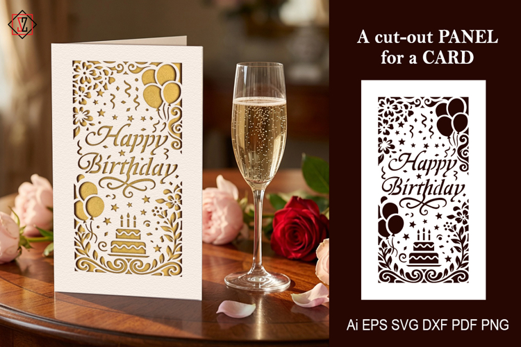 Happy Birthday card panel