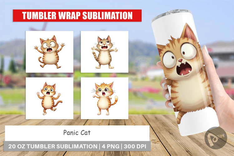 Tumbler Panic Cat