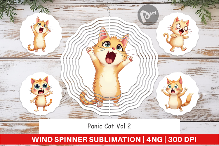 Wind Spinner Panic Cat