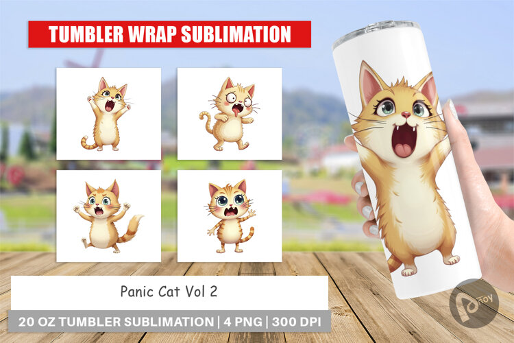 Tumbler Panic Cat example image 1