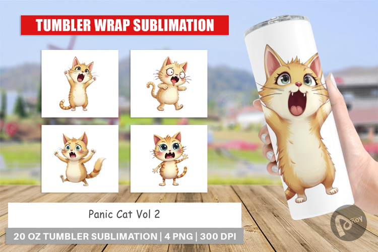 Tumbler Panic Cat