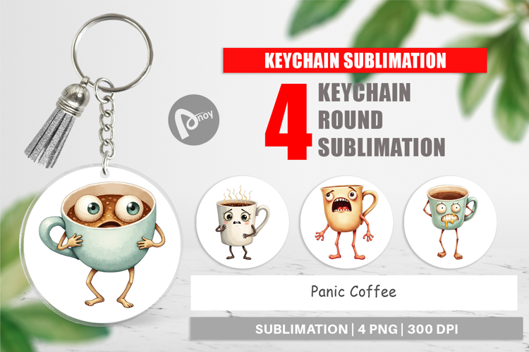 Keychain Panic Coffee