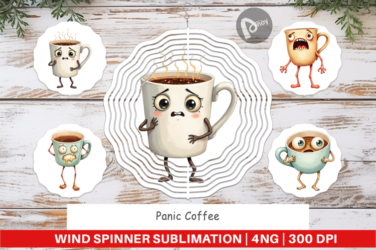 Wind Spinner Panic Coffee