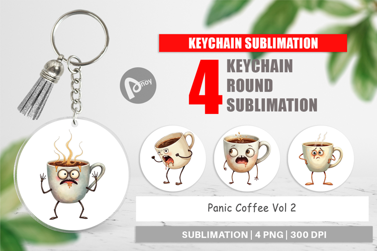 Keychain Panic Coffee