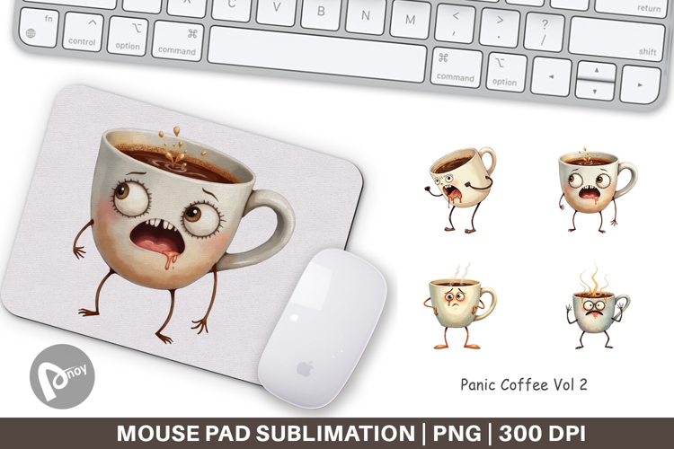 Mouse Pad Panic Coffee