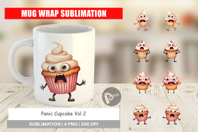 Mug Wrap Panic Cupcake