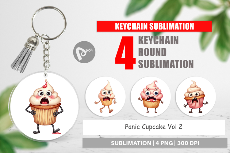 Keychain Panic Cupcake