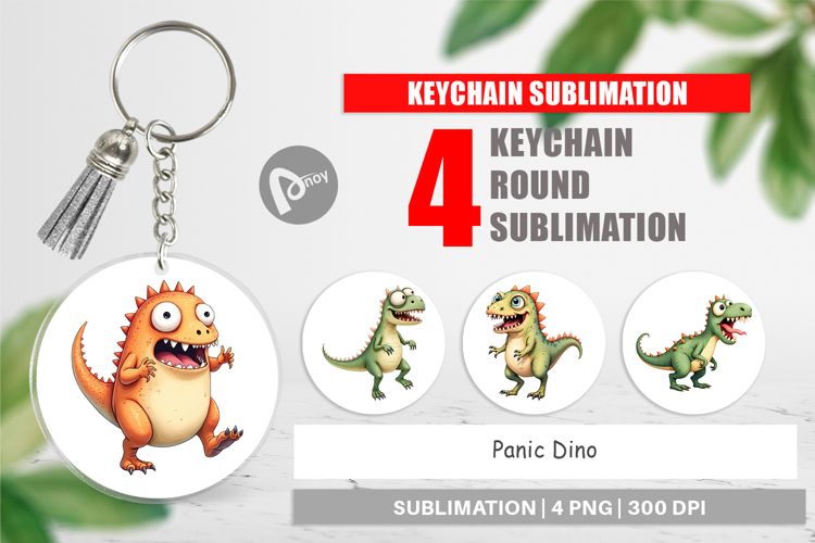 Keychain Panic Dino