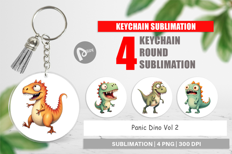 Keychain Panic Dino