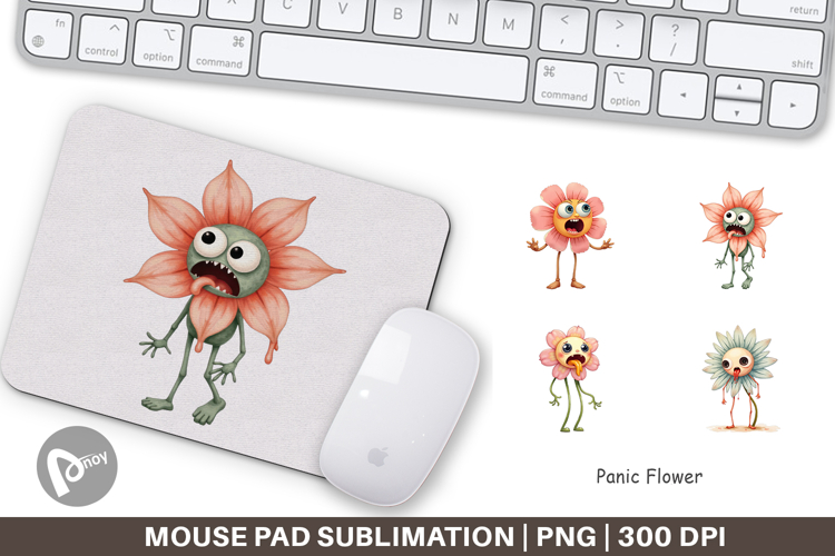 Mouse Pad Panic Flower