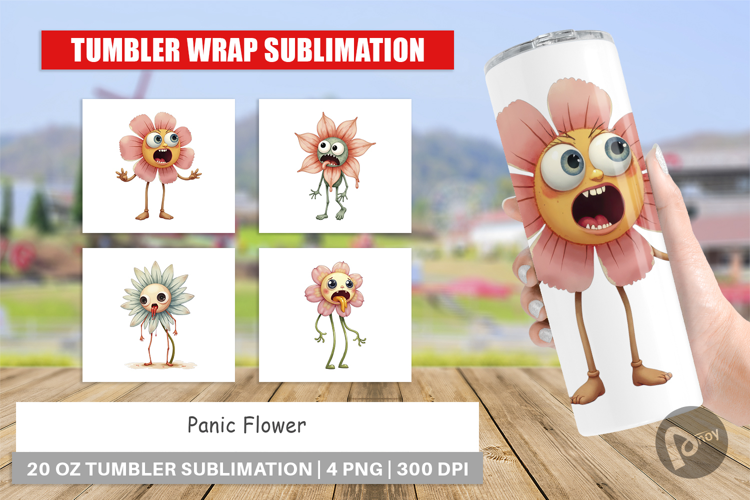 Tumbler Panic Flower