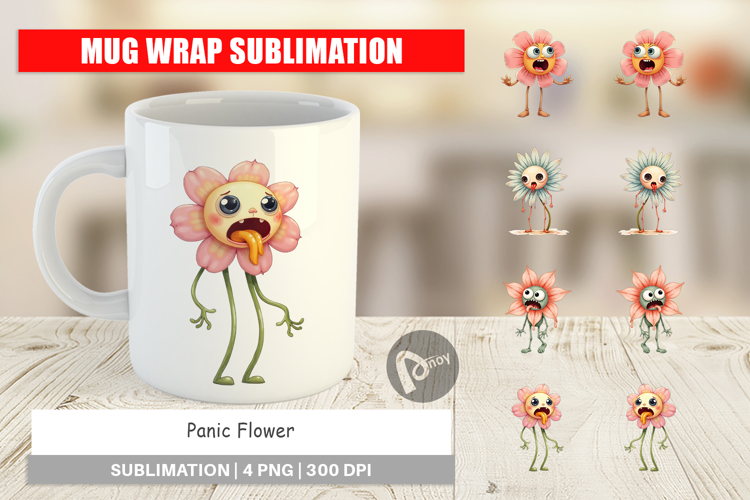 Mug Wrap Panic Flower