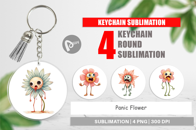 Keychain Panic Flower