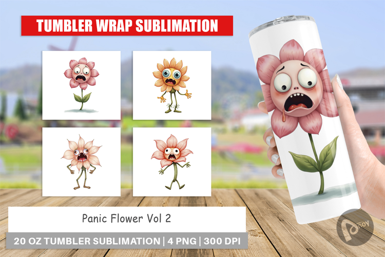 Tumbler Panic Flower