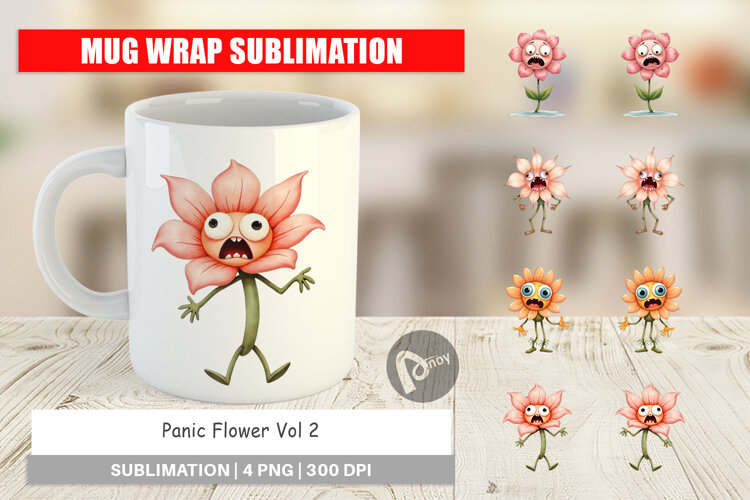 Mug Wrap Panic Flower example image 1